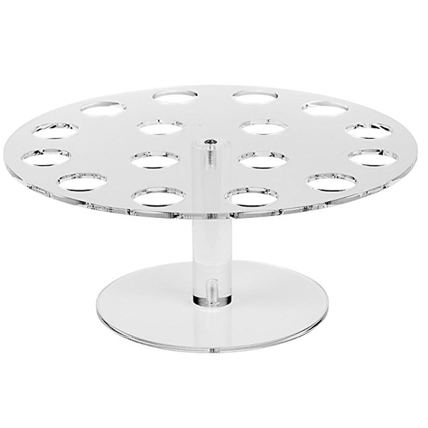 Support de cornet de crème glacée en acrylique transparent à 16 trous pour buffet et gaufres