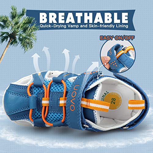 UOVO Boys Sandals Hiking Athletic Closed-Toe Beach Sandals Kids Summer Shoes (11 M US Little Kid, Light Blue-3)3