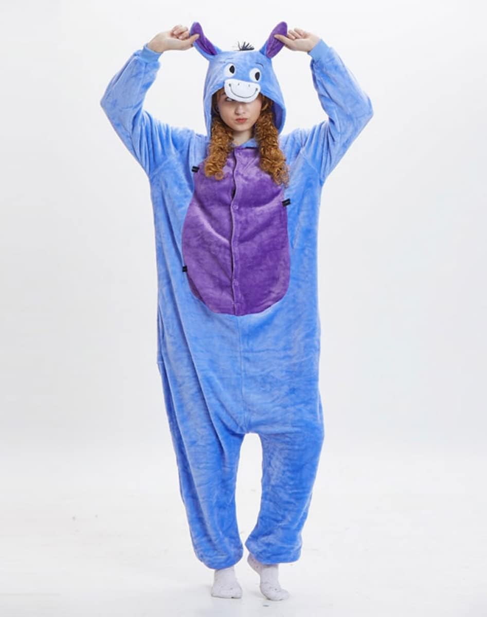 Animal Onesie Pajamas Kigirumi for Women Men Adult Unisex Sleepwear Halloween Cosplay Costume One-piece Jumpsuit
