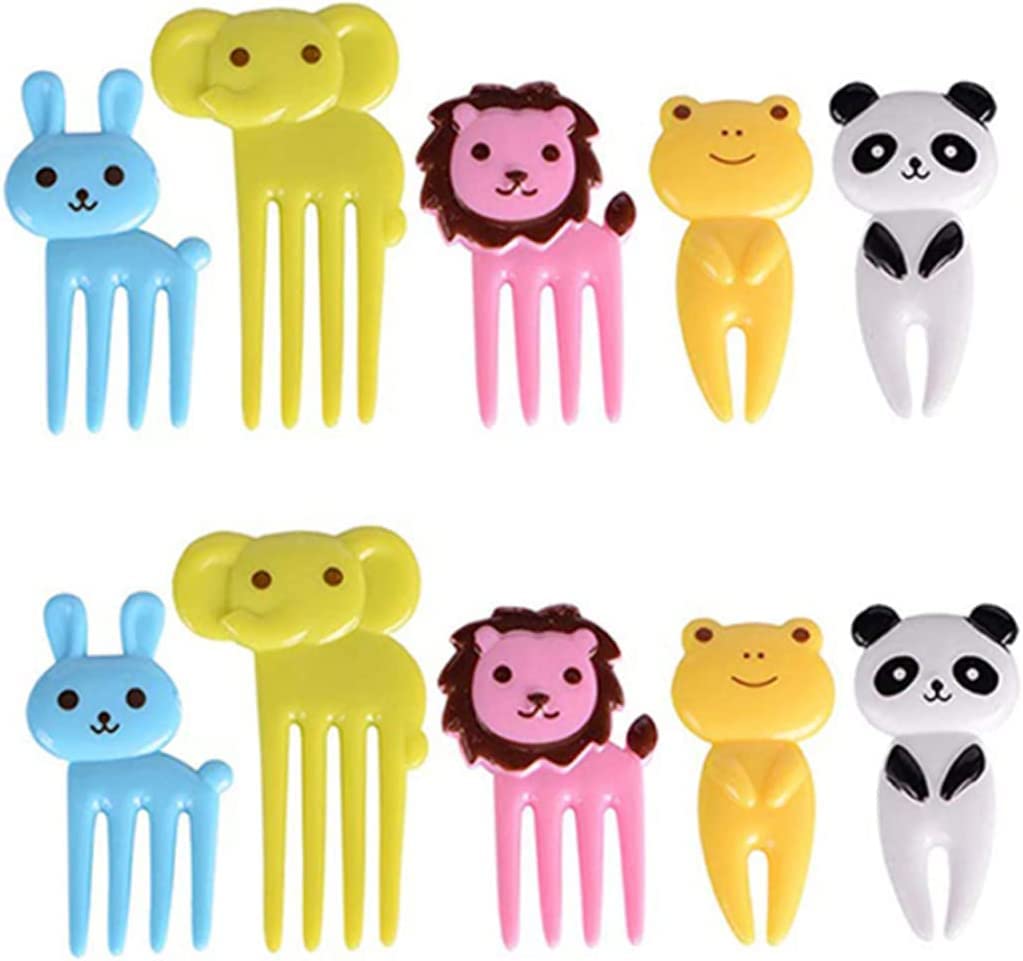 Food Fruit Picks Forks Fruit Picks Food Picks Kids 10pcs Plastic Animal Food Picks Lunch Bento Box Food Forks Decoration Cartoon