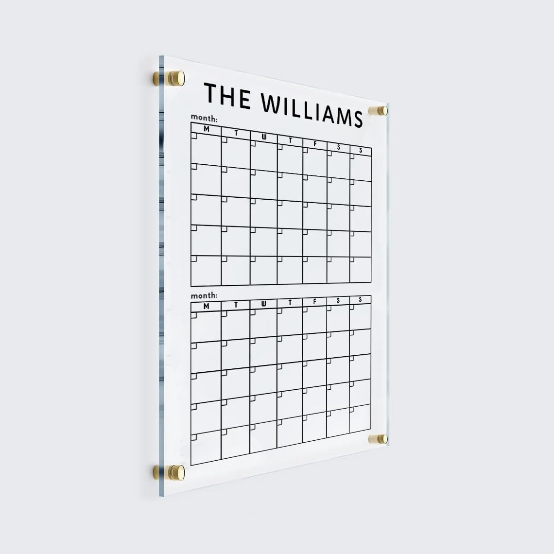 Vertical Two Month Wall Calendar Personalized Planner - Personalized Calendar 2024, Family Calendar 2024 Calendar w Marker, Monthly and Weekly Double Month (24"x36", Colorful Package)