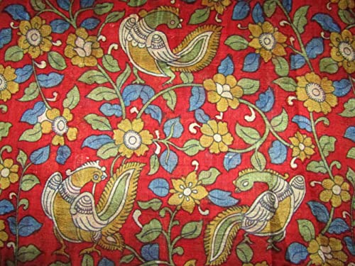 Soie Dupion rouge haut de gamme à motif floral imprimé DupPr41