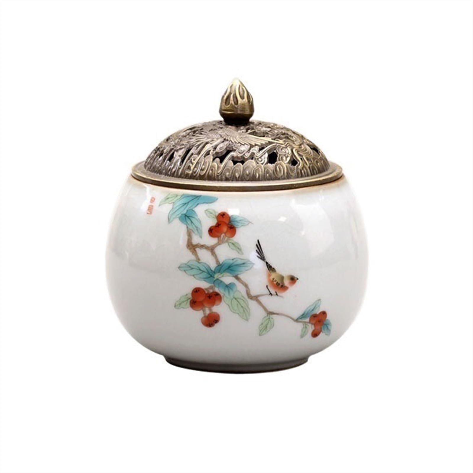 Incense Holder Personalized Crack Pattern Incense Burner High-end Ceramic Holder Chinese Ink Painting Teahouse