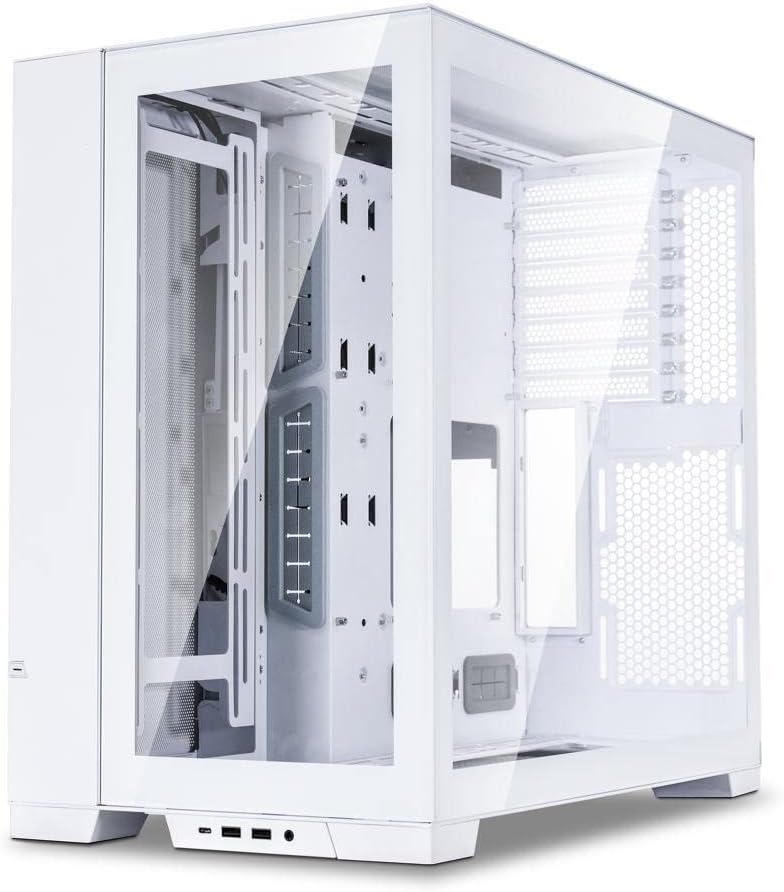 Lian-Li O11 Dynamic EVO ATX Mid Tower Tempered Glass Computer Case, White