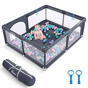 Baby Playpen 72” x 59” , CONMIXC Extra Large Playpen for Babies and Toddlers, Baby Play Pen Play Yard, Baby Gate Playpen…