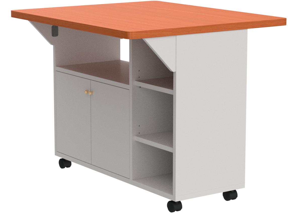 10％OFF】 新品 送料無料 Ｎｅｗ両バタワゴン ブラウン キッチン収納