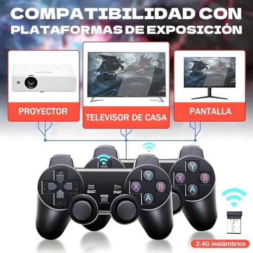 Consola de Juegos Retro con 20000+ Juegos, 64GB, 2 Controles Inalámbricos, Compatible con 4K,Consola Arcade Plug & Play - imagen 7