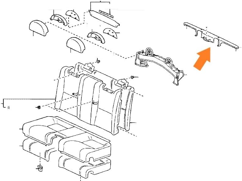 レクサス SC430 UZZ40 純正 200508-201007 リヤシート バックボード 内装 リア L0080-2