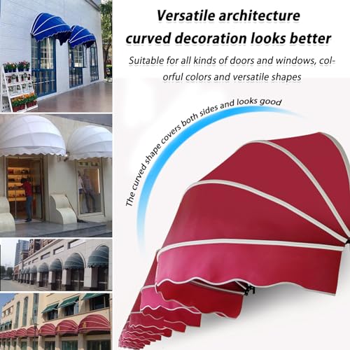 Toldo plegable francés resistente a la intemperie con formato curvado de 110 cm 8