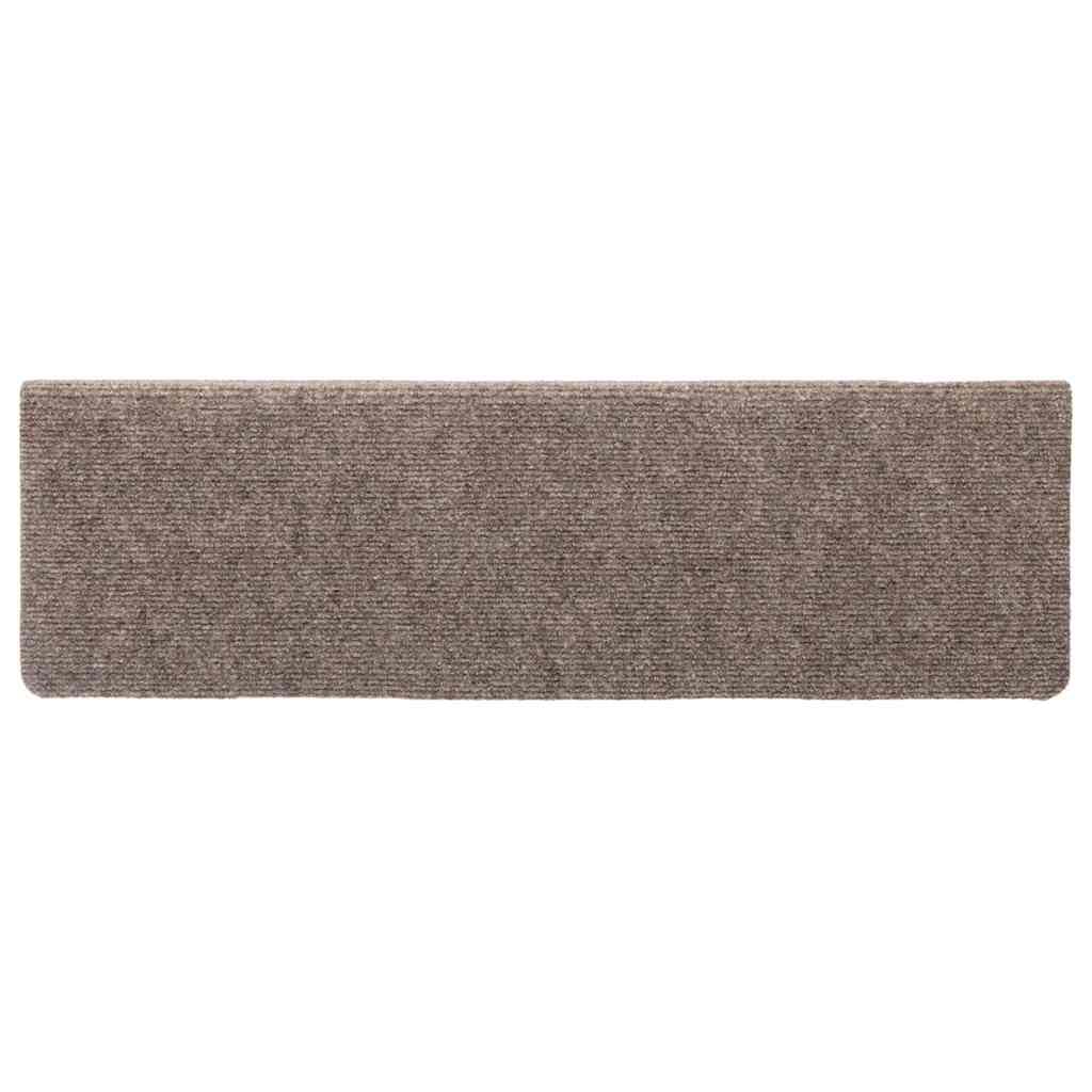 Alfombrillas autoadhesivas para escalones, 30 unidades, color beige, 65 x 21 x 4 cm, borde rectangular, antideslizantes, con aislamiento acústico de pisadas y pisadas, para escaleras de madera