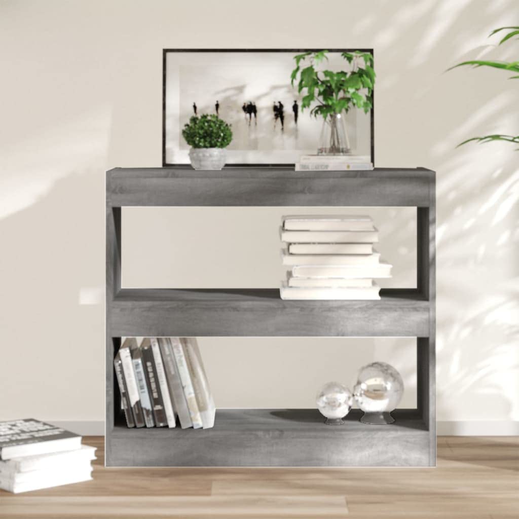 Scaffale da soggiorno Sonoma per libri e decorazioni, grigio 80 x 30 x 72 cm, per libri, soggiorno, studio, ufficio