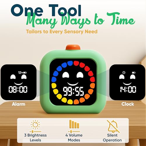 Digital Visual Timer for Kids - Rechargeable 99 Min Timer - Focus & Smoother Routines - Visual Timer for Classroom, ADHD Autism Toddler Support - Daily Use at Home, Therapy or School - Image 7