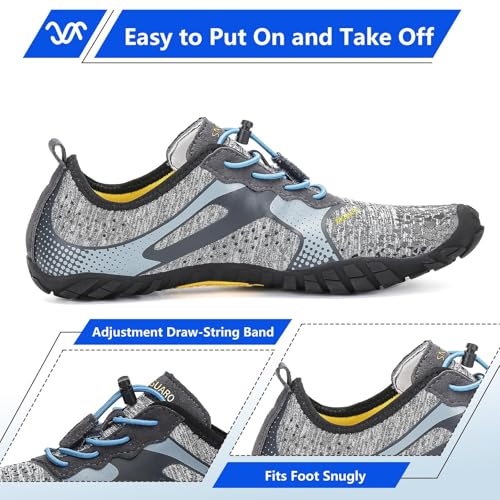 Image of SAGUARO Womens Mens Barefoot Shoes Minimalist Trail Runner Wide Toe Box Zero Drop Outdoor Cross Training Shoe
