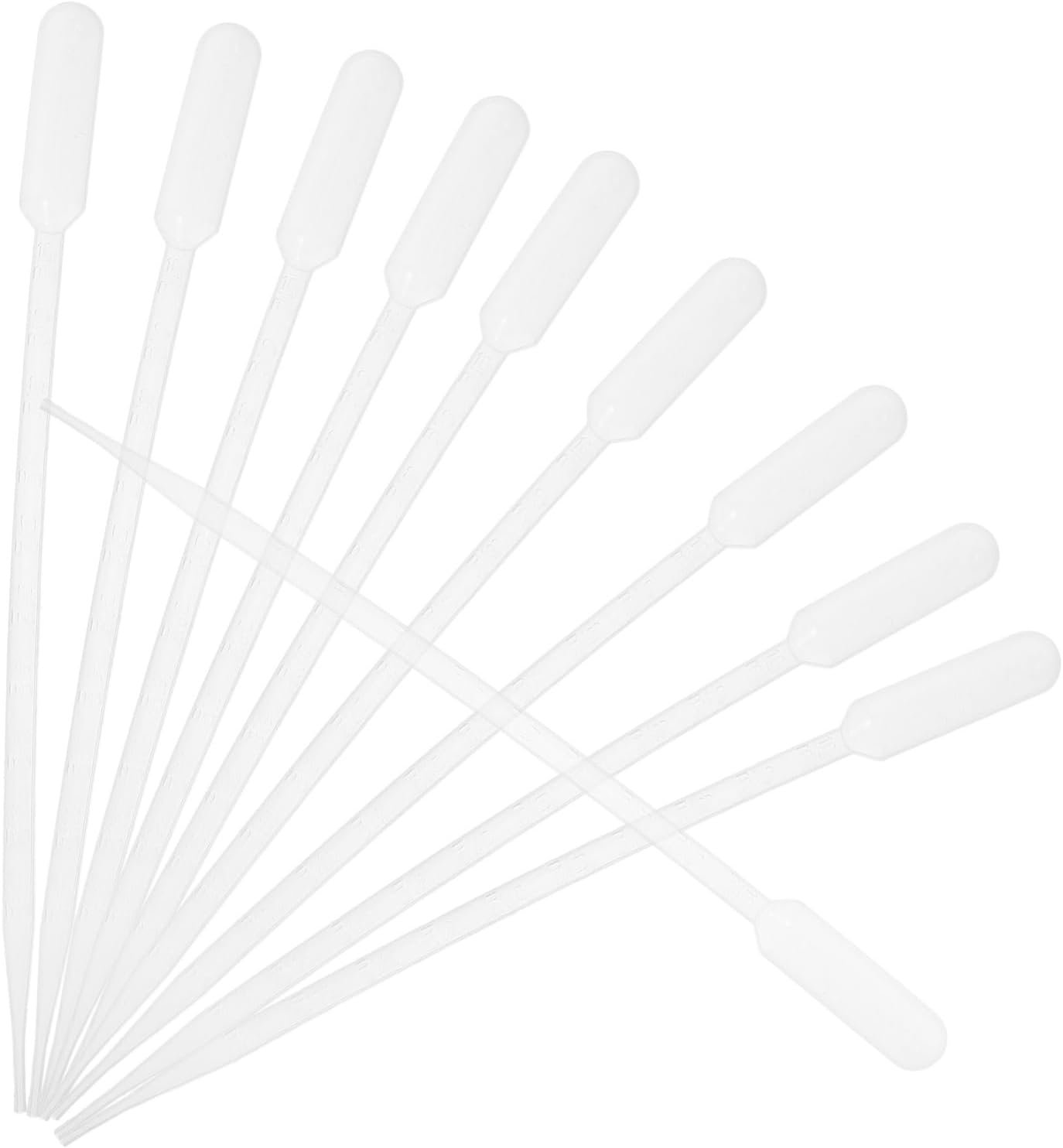 OUNONA 100pcs Thickened Plastic Transfer Pipettes Dropper for Laboratory and Cosmetic Applications Precise Liquid Dispensing for Science and Craft Projects
