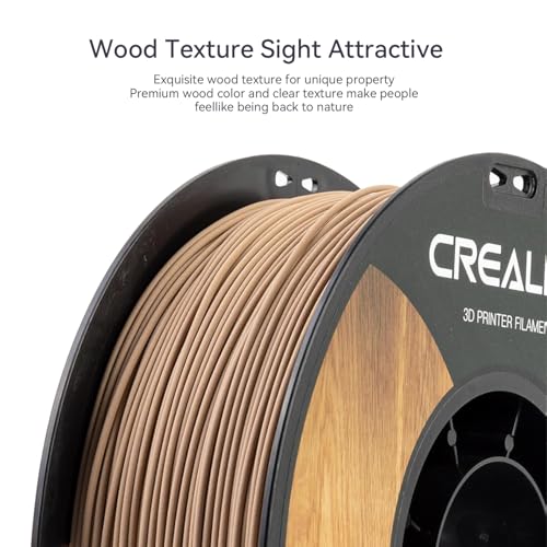 Image of Official CREALITY Wood Filament PLA 1.75 mm, Wood 3D Printer Filament, More Than 30% Real Wood, Smooth Silk Texture, Toughness, 1kg(2.2lbs) /Spool 3D Printing Filament, for All FDM 3D Printers