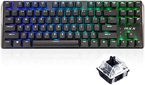 Rantopad MXX Chroma RGB Backlight Gaming Mechanical Keyboard - 87 Keys, Black Aluminum Cover, N-Key Rollover (Black Switches)