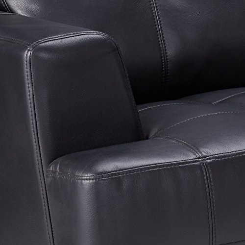 Coaster Home Furnishings Samuel Loveseat Black Performance Faux Leather Polyurethane Cappuccino Brown #TOP4