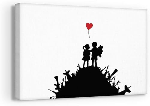 Miniatura 27 de Banksy Graffiti Street Art Colecciones de lienzos de arte callejero. Listo para colgar. Fabricado en Estados Unidos #4#5