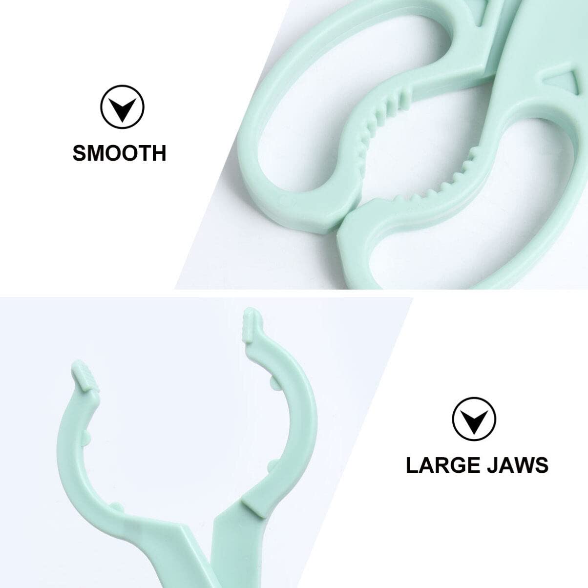 Ecceart, pinza per biberon, in silicone, antiscivolo, per allattamento, per biberon, colore: verde chiaro