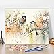TISHIRON Malen nach Zahlen Erwachsene Vogel Aquarell Malen-nach-Zahlen Sets für Erwachsene, Malen nach Zahlen Junior Vogelmalerei Malen nach Zahlen Erwachsene DIY Ölgemälde Kit mit Pinseln, 40X50cm