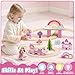 Lehoo Castle Wooden Train Set, Unicorn Train Set for Toddlers 2-4, Wooden Train Track Toddler Girl Toys Pink Train Fantasy Toys for 3 4 5 6 Year Old Girl