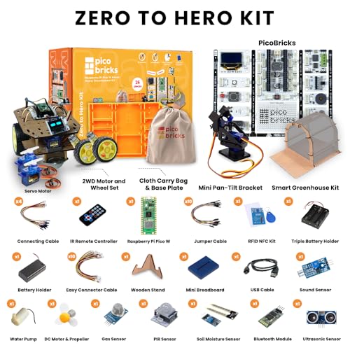 Raspberry Pi Pico W Kit IoT para aprender programación y robótica sin soldar en casa 3