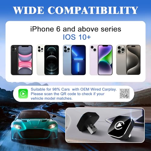 undefined BSUBSU Wireless CarPlay Adapter for iPhone, 2025 Upgraded Wired to Wireless for Apple CarPlay, Mini USB Design Car Play Adapter with Type-C Extension, Plug and Play, Stable Connection & No Latency の商品画像 5