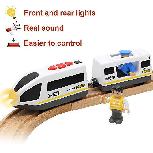 Lebze Battery Operated Action Locomotive Train (Magnetic Connection) - Powerful Engine Bullet Train