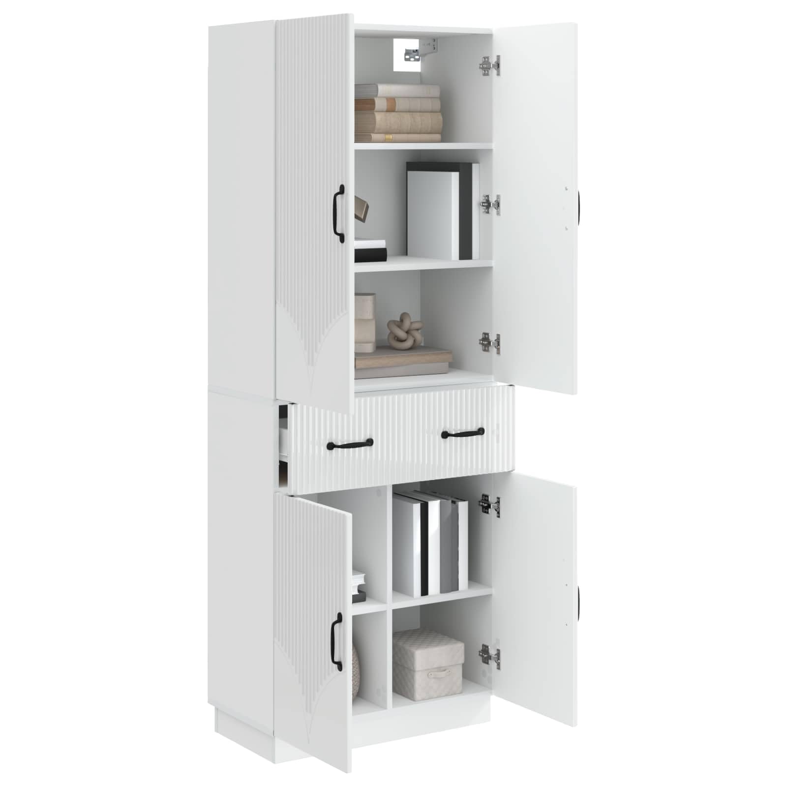 Juego de armarios 2 uds. Brillante Madera de ingeniería, Conjuntos de Muebles, 52.4 kg-3416830