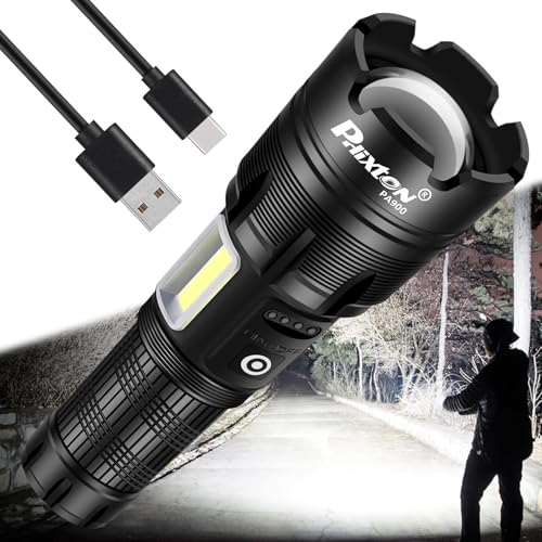 PHIXTON 900,000 Lumen Rechargeable LED Flashlight, Red - Image 2