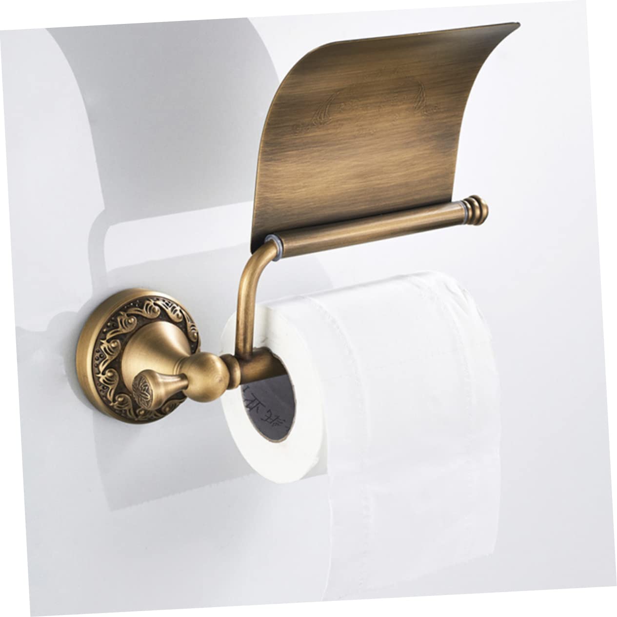 Lurrose Cobre Dorado Portarrollos Instalación Perforada de Papel Higiénico, Almacenamiento Estable, para Pared para Baño de Hotel y Hogar