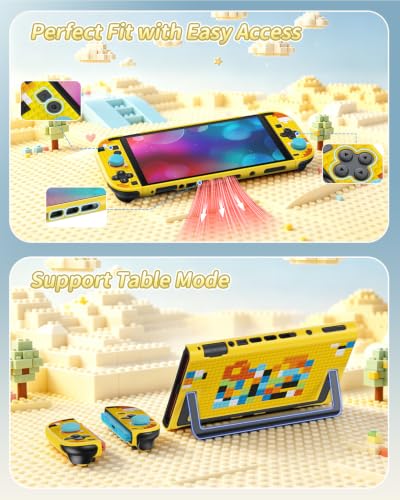 Image of Switch 2 Retro Case Protector, Dockable Cover Shell for Nintendo 2 | Protective Case for Nintendo Switch 2 with Screen Protector and Thump Grip, Hard PC Case Accessories