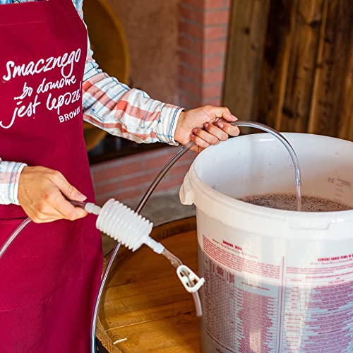 AlcoFermBrew Transvaseur à Soufflet pour vin + Clip en Plastique + Tuyau 2 m. - Siphonner Le vin et bière - Image 6
