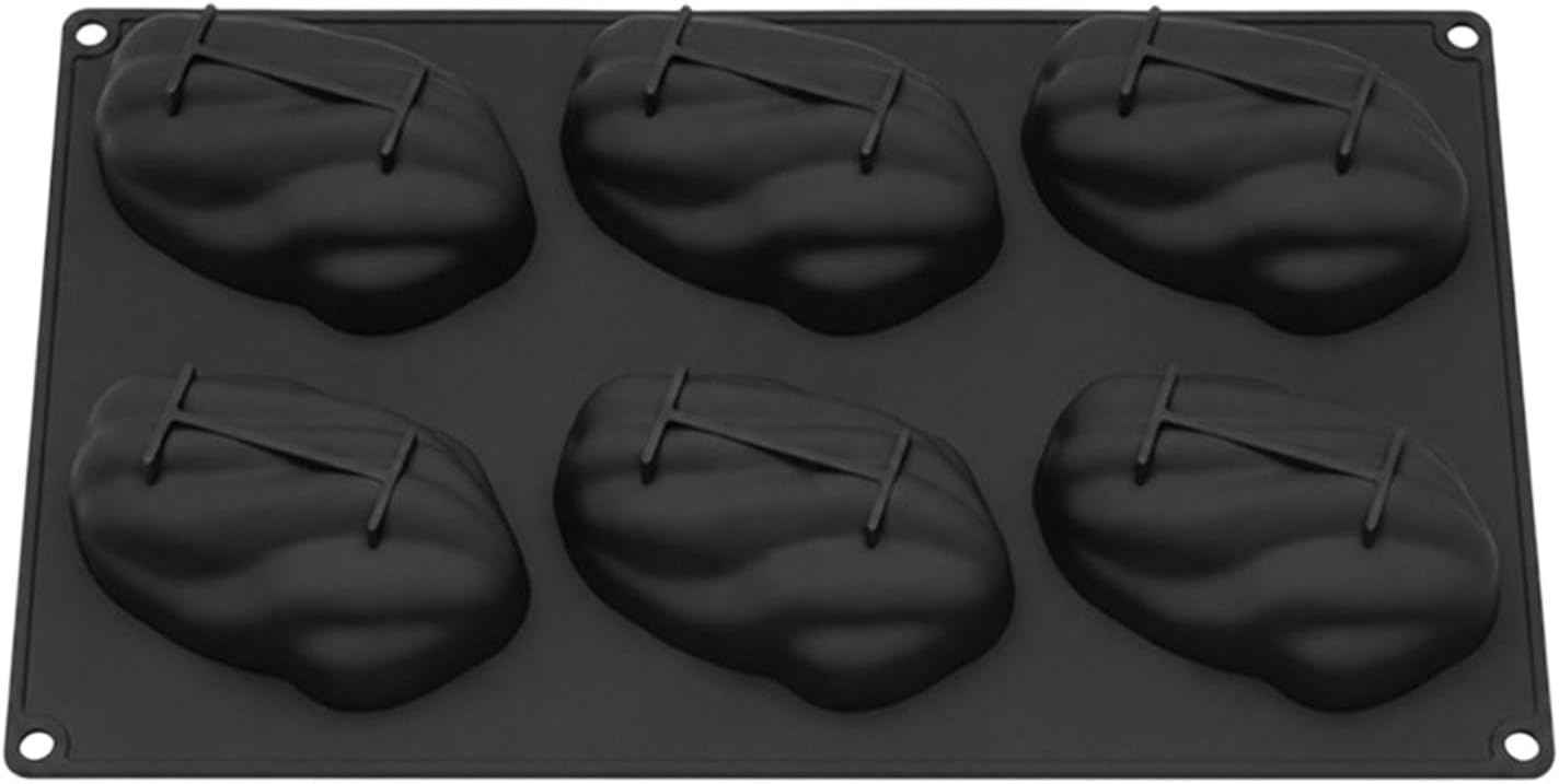 Forma do pieczenia ciast Tacka deserowa 3D w kształcie orzecha | Foremka Na Budyń Z Sześcioma Wgłębieniami Do Użytku W Domowej Kuchni, Pieczenia, Wypieków, Cukierni, Restauracji I Kawiarni