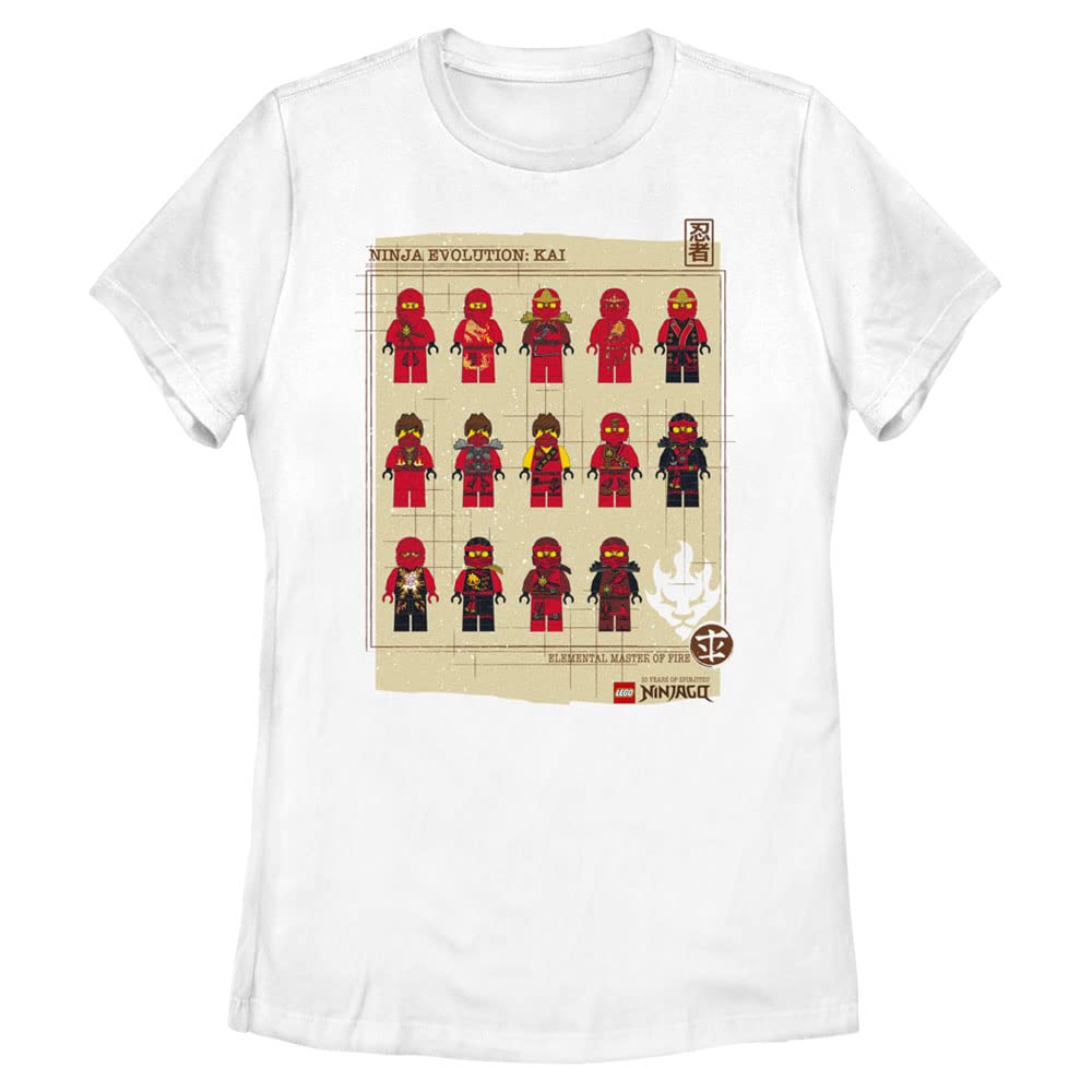 Fifth Sun Lego Ninjago Ninja Evolution Women's Short Sleeve Tee Shirt