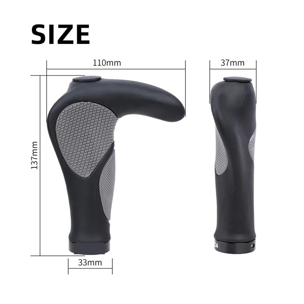 Fundas antideslizantes para manillar de bicicleta, funda para manillar de bicicleta de montaña, absorción de golpes, goma TPR, reposamanos integrado