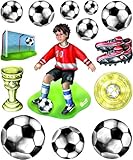 3D Sticker Fußball Fussball * Wandtattoo XXL * Deko für Schultüte , Wand , Tür