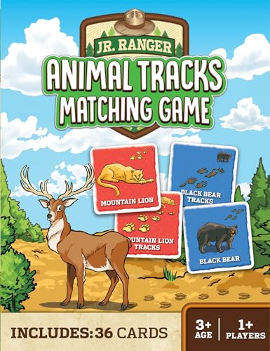 Masterpieces Jr Ranger - Animal Tracks Matching Game - Fun Family Entertainment for Kids and Adults - Educational, Engaging, and Perfect for Game Night, Classroom Activities, and Interactive Play