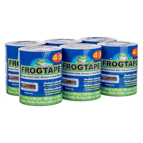 FrogTape ProGrade Blue Painter's Tape with PAINTBLOCK, 1.5" Wide, 24 Rolls