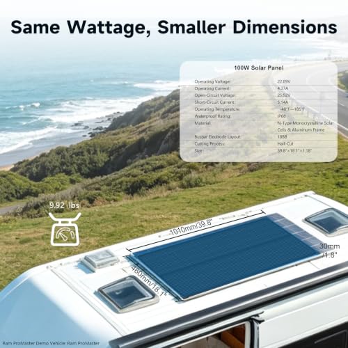 400W 4Pack 100W Solar Panels 25% High Efficiency N‑Type 18BB Off‑Grid Black - Image 5