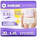 SUNKISS Incontinence Pants Women, Ultra Thin & Fast-Absorbing, Postpartum Disposable Underwear,UK Size 14-22，Maternity Knickers, Large/XLarge, White,20 Count