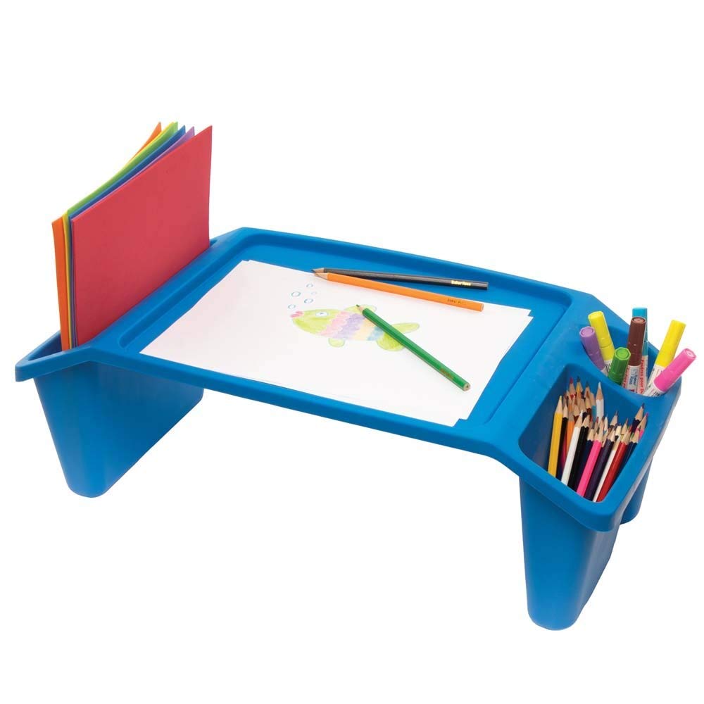 Baker Ross FE445 Children's Crafting Lap Tray, Plastic Easy Clean Surface with Storage Holders Perfect for Arts and Crafts