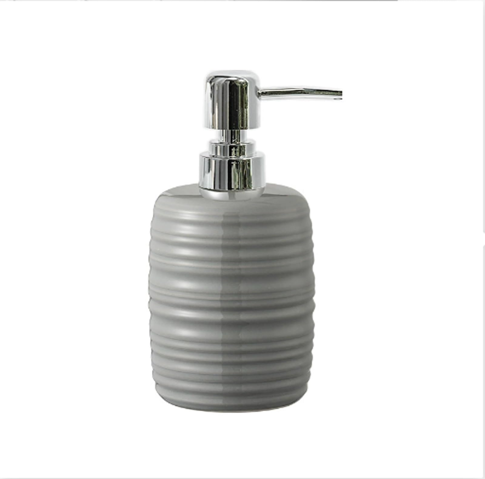 Kxaoxgrc Grey Glass Soap Lotion Dispenser Set, Ceramic Hand Soap Dispenser Multicolor 410Ml Refillable Abs Pump For Kitchen Bathroom(Grey)