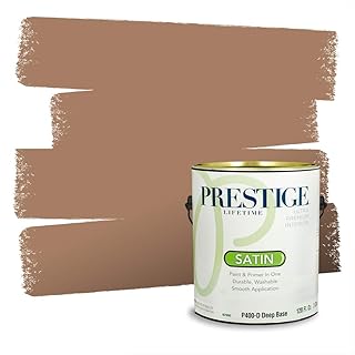 PRESTIGE Paints P400-D-2007-7BVP Paint and Primer In One, 1 gallon, Rustic Oak