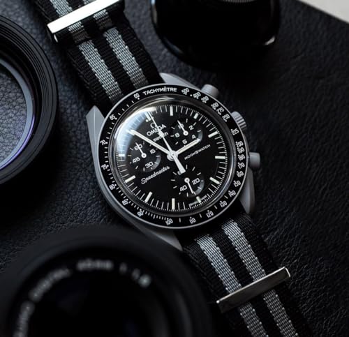Ocdin Watch Band for Omega X Swatch Moonwatch Speedmaster 20mm Quick Release Rubber Strap