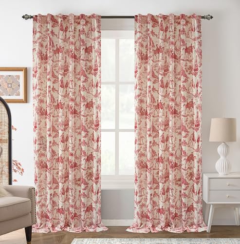DriftAway 100% Blackout Toile Linen Curtains
