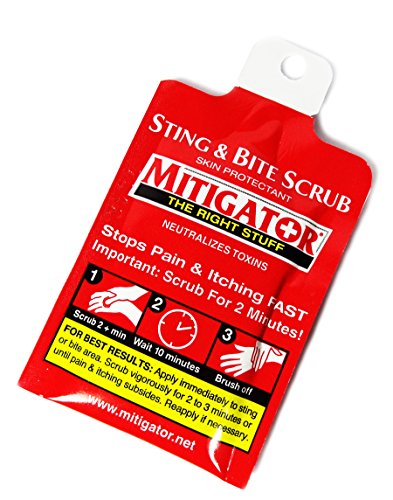 Mitigator Sting & Bite Scrub Treatment Skin Protectant Relieves Itching Fast!, 1/8 oz Packet (Pack of 12) Mitigator Sting & Bite Scrub Treatment Skin Protectant Relieves Itching Fast!, 1/8 oz Packet (Pack of 12)