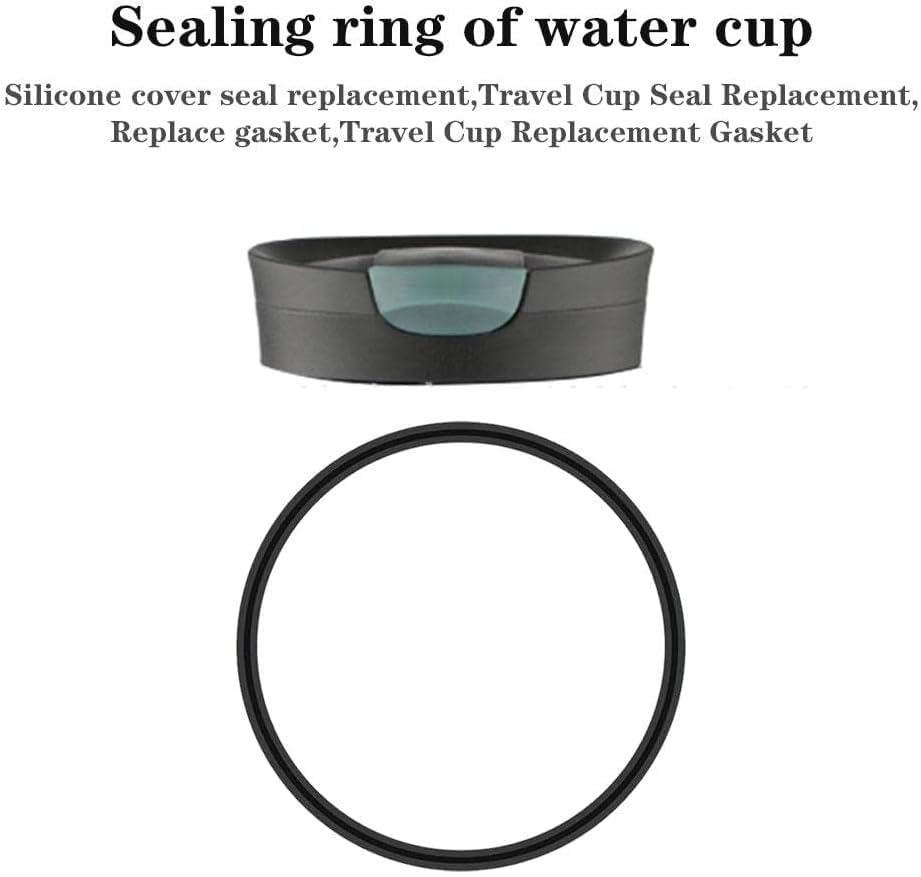5Pcs Black Universal Silicone Lid Seals for 16oz and 20oz Travel Mugs, Replacement Gaskets for Coffee Cups, Water Bottles and Drinkware Lids - Image 4