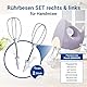 VIOKS Schneebesen Quirl Set rechts links Ersatz für Bosch Siеmens 659596 00659596 Rührbesen für Handmixer - Rührstäbe für Handmixer CleverMixx MFQ3010 MFQ3020 MFQ3030 MFQ3030GB myMix MQ95010N MQ95020N