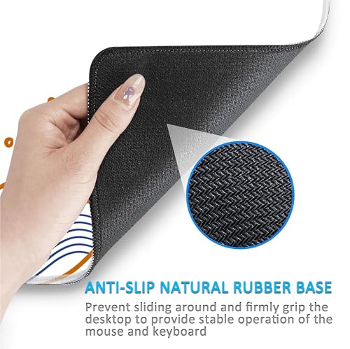 Gaming tapis de souris large avec base caoutchouc antidérapant - 6